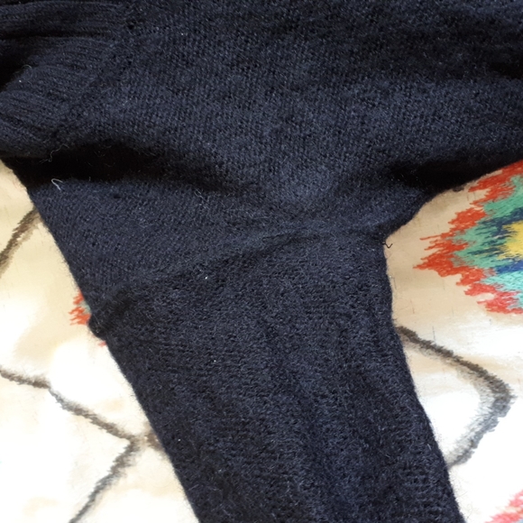 Black silk/mohair/wool club monaco cowl neck sweater - Picture 3 of 6